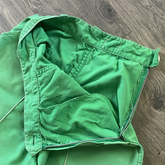 Vintage 1940s Topsail Light Grass Green Sanforized Clam Digger Capris Side Zip - Picture 15 of 16